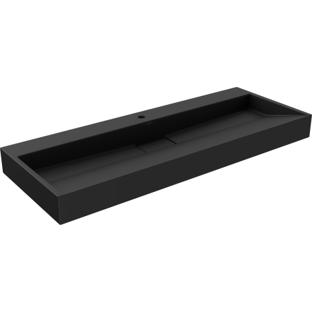 Mexen Ava Aufsatzwaschbecken aus Konglomerat 1/O 120 x 46 cm, schwarz - 23011271