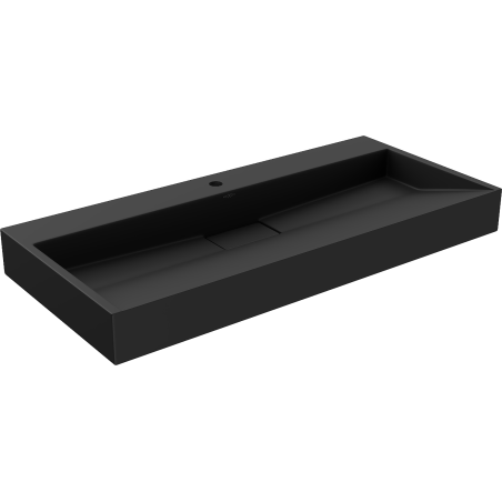 Mexen Ava Aufsatzwaschbecken aus Konglomerat 1/O 100 x 46 cm, schwarz - 23011071