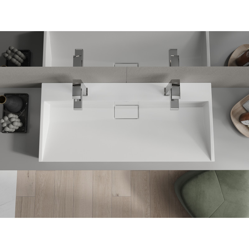 Mexen Ava Aufsatzwaschbecken aus Komposit 2/O 100 x 46 cm, weiß - 23011002