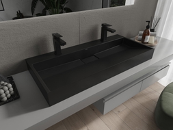 Mexen Ava Aufsatzwaschbecken aus Konglomerat 2/O 100 x 46 cm, schwarz - 23011072