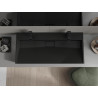 Mexen Ava Aufsatzwaschbecken aus Konglomerat 2/O 100 x 46 cm, schwarz - 23011072