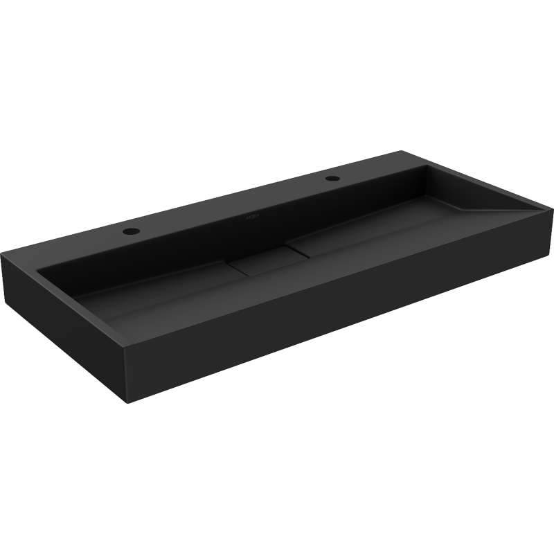 Mexen Ava Aufsatzwaschbecken aus Konglomerat 2/O 100 x 46 cm, schwarz - 23011072