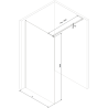 Mexen Kioto Duschwand Walk-in 90 x 200 cm, Streifen 8 mm, Chrom - 800-090-101-01-09