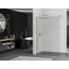 Mexen Kioto Duschwand Walk-in 100 x 200 cm, Streifen 8 mm, Gold - 800-100-101-50-09