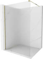 Mexen Kioto Duschwand Walk-in 120 x 200 cm, Streifen 8 mm, Gold - 800-120-101-50-09