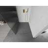Mexen Kioto Duschwand Walk-in 140 x 200 cm, Streifen 8 mm, Gold - 800-140-101-50-09