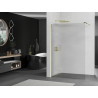 Mexen Kioto Duschwand Walk-in 140 x 200 cm, Streifen 8 mm, Gold - 800-140-101-50-09