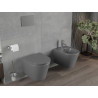 Mexen Rico WC-Schüssel Rimless mit langsam schließendem Slim-Sitz, Duroplast, dunkelgrau matt - 30724071