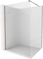 Mexen Kioto Duschwand Walk-in 100 x 200 cm, Streifen 8 mm, Roségold - 800-100-101-60-09