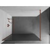 Mexen Kioto Duschwand Walk-in 100 x 200 cm, Streifen 8 mm, Roségold - 800-100-101-60-09