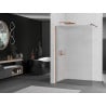 Mexen Kioto Duschwand 130 x 200 cm, Streifen 8 mm, Roségold - 800-130-101-60-09