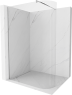 Mexen Kioto-R abgerundete Duschwand Walk-in 90 x 200 cm, transparent 8 mm, Chrom - 800-090-101-01-06