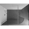 Mexen Kioto-R Abgerundete Duschwand Walk-in 110 x 200 cm, transparent 8 mm, Chrom - 800-110-101-01-06