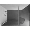 Mexen Kioto-R Abgerundete Walk-in Duschwand 120 x 200 cm, transparent 8 mm, Chrom - 800-120-101-01-06