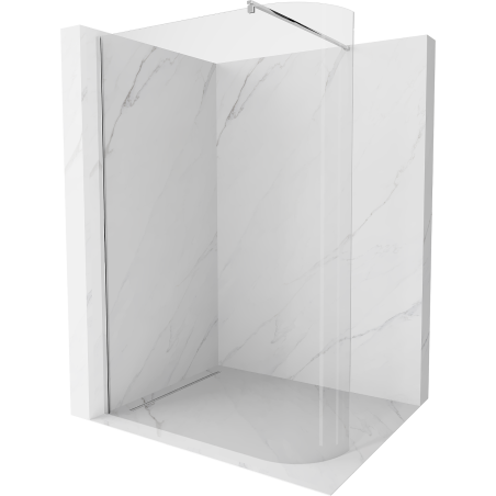 Mexen Kioto-R Runde Duschwand Walk-in 130 x 200 cm, transparent 8 mm, chrom - 800-130-101-01-06
