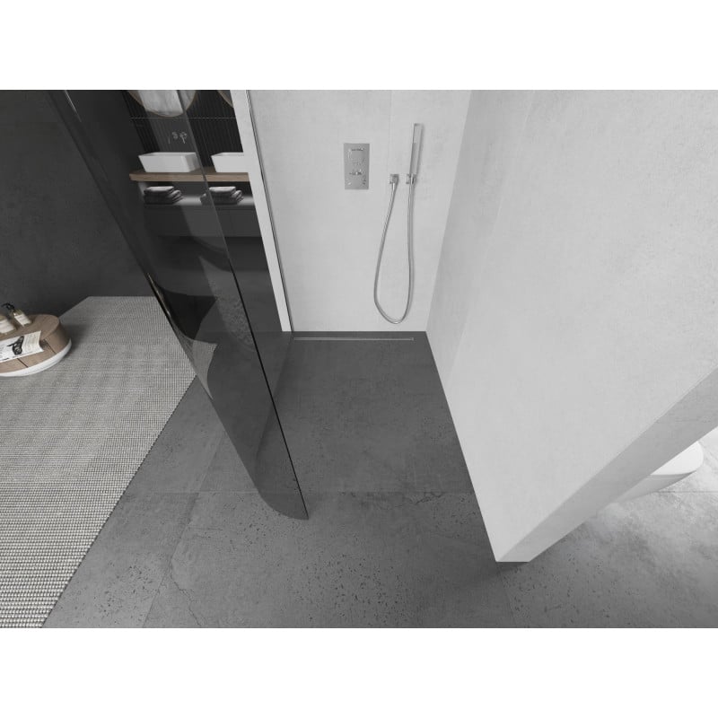 Mexen Kioto-R Runde Duschwand Walk-in 130 x 200 cm, transparent 8 mm, chrom - 800-130-101-01-06