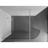 Mexen Kioto-R Abgerundete Walk-in Duschwand 110 x 200 cm, transparent 8 mm, weiß - 800-110-101-20-06