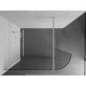 Mexen Kioto-R Abgerundete Duschwand Walk-in 160 x 200 cm, transparent 8 mm, weiß - 800-160-101-20-06
