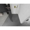 Mexen Kioto-R Abgerundete Duschwand Walk-in 160 x 200 cm, transparent 8 mm, gold - 800-160-101-50-06