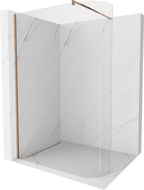 Mexen Kioto-R Abgerundete Walk-in-Duschwand 100 x 200 cm, transparent 8 mm, Roségold - 800-100-101-60-06