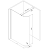 Mexen Kioto-R Runde Walk-in-Duschwand 120 x 200 cm, transparent 8 mm, Roségold - 800-120-101-60-06