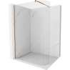 Mexen Kioto-R Runde Duschwand Walk-in 140 x 200 cm, transparent 8 mm, Roségold - 800-140-101-60-06