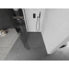 Mexen Kioto-R Abgerundete Duschwand Walk-in 120 x 200 cm, transparent 8 mm, schwarz - 800-120-101-70-06