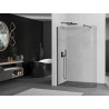 Mexen Kioto-R abgerundete Walk-in-Duschwand 130 x 200 cm, transparent 8 mm, schwarz - 800-130-101-70-06