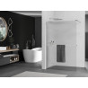 Mexen Kioto+ Duschwand mit Regal Walk-in 90 x 200 cm, Streifen, Chrom - 800-090-121-01-09