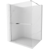 Mexen Kioto+ Duschwand mit Regal Walk-in 100 x 200 cm, Streifen, Chrom - 800-100-121-01-09