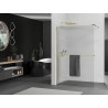 Mexen Kioto+ Duschwand mit Regal Walk-in 100 x 200 cm, Streifen, Gold - 800-100-121-50-09