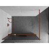 Mexen Kioto+ Duschwand mit Regal Walk-in 70 x 200 cm, Streifen, Roségold - 800-070-121-60-09