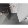 Mexen Kioto+ Duschwand mit Regal Walk-in 80 x 200 cm, Streifen, Roségold - 800-080-121-60-09