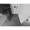 Mexen Kioto+ Duschwand mit Regal Walk-in 120 x 200 cm, Streifen, schwarz - 800-120-121-70-09