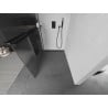 Mexen Kioto+ Duschwand mit Ablage Walk-in 130 x 200 cm, gestreift, schwarz - 800-130-121-70-09