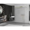 Mexen Kioto freistehende Duschwand 100 x 200 cm, Streifen 8 mm, gold - 800-100-002-50-09