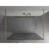 Mexen Kioto freistehende Duschwand 130 x 200 cm, Streifen 8 mm, Gold - 800-130-002-50-09