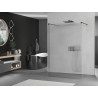 Mexen Kioto freistehende Duschwand 130 x 200 cm, Streifen 8 mm, schwarz - 800-130-002-70-09