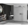 Mexen Kioto freistehende Duschwand 140 x 200 cm, Streifen 8 mm, schwarz - 800-140-002-70-09