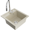 Mexen Vito Granitspüle 1-Becken mit Küchenarmatur Savita, beige - 6503-69-672601-00