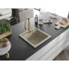 Mexen Vito Granitspüle 1-beckig mit Küchenarmatur Savita, beige - 6503-69-672601-50