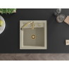 Mexen Vito Granitspüle 1-beckig mit Küchenarmatur Savita, beige - 6503-69-672601-50