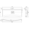 Mexen Poli Aufsatzwaschbecken aus Konglomerat 1/O 100 x 48 cm, weiß - 23021001