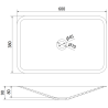 Mexen Esper Aufsatzwaschbecken aus Konglomerat 60 x 38 cm, weiß - 23036001