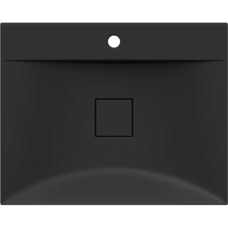 Mexen Poli Aufsatzwaschbecken aus Konglomerat 1/O 60 x 48 cm, schwarz - 23026071