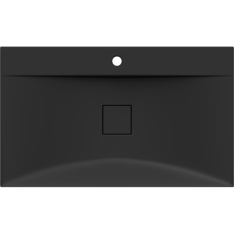 Mexen Poli Aufsatzwaschbecken aus Konglomerat 1/O 80 x 48 cm, schwarz - 23028071