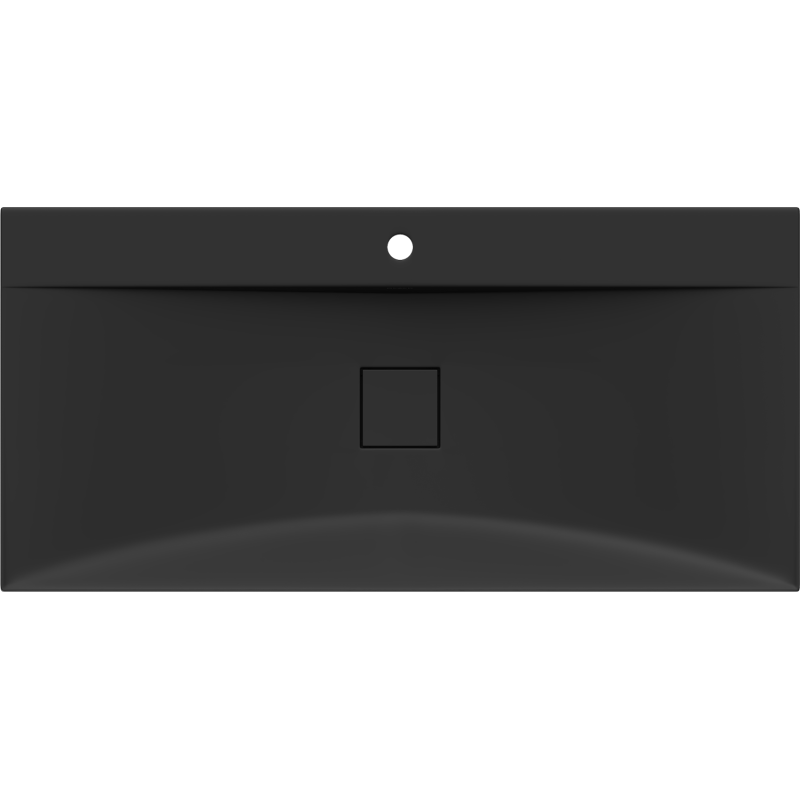 Mexen Poli Aufsatzwaschbecken aus Konglomerat 1/O 100 x 48 cm, schwarz - 23021071