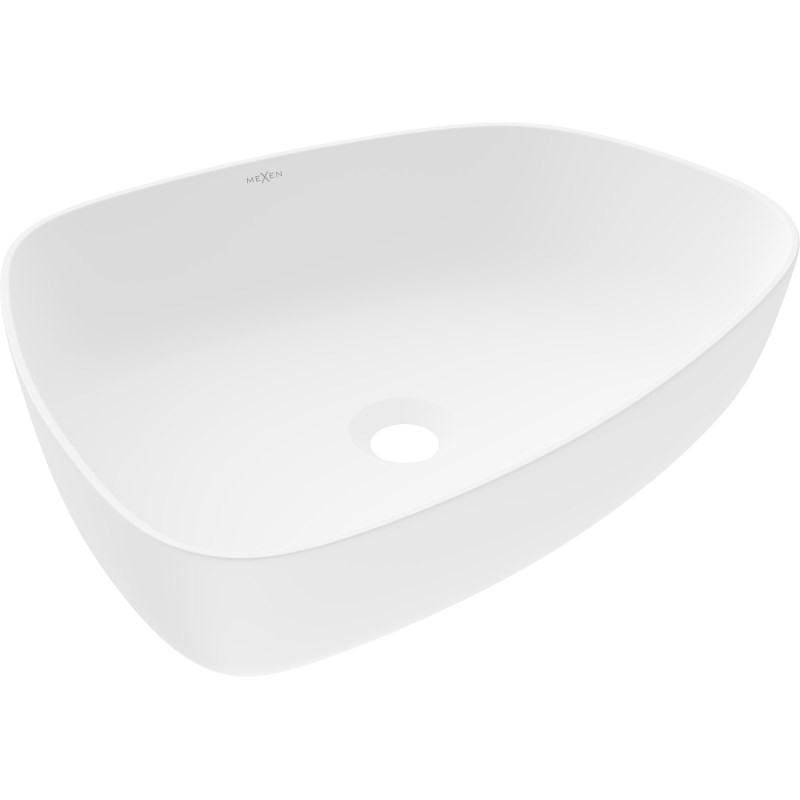 Mexen Ono Aufsatzwaschbecken aus Konglomerat 51 x 39 cm, weiß - 23045101
