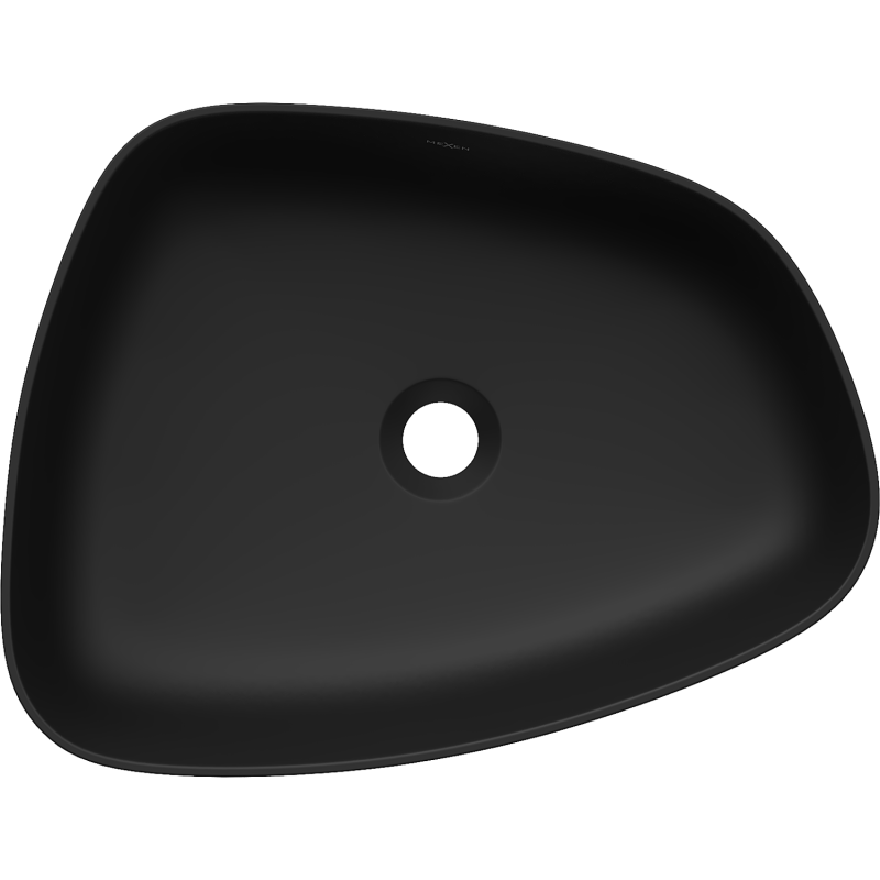 Mexen Ono Aufsatzwaschbecken aus Konglomerat 51 x 39 cm, schwarz - 23045171