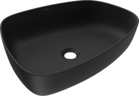 Mexen Ono Aufsatzwaschbecken aus Konglomerat 51 x 39 cm, schwarz - 23045171